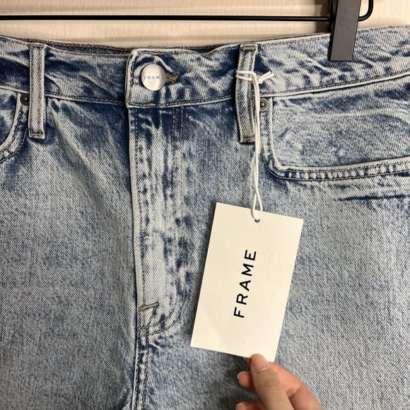 NWT FRAME Le Simone Raw Shorts - Picture 8 of 11